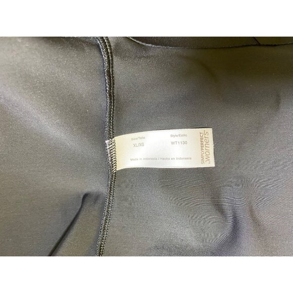 Black Slip Dress XL Simply Perfect By Warners Shapewear Sexy Bodycon Smoothing - Picture 3 of 6